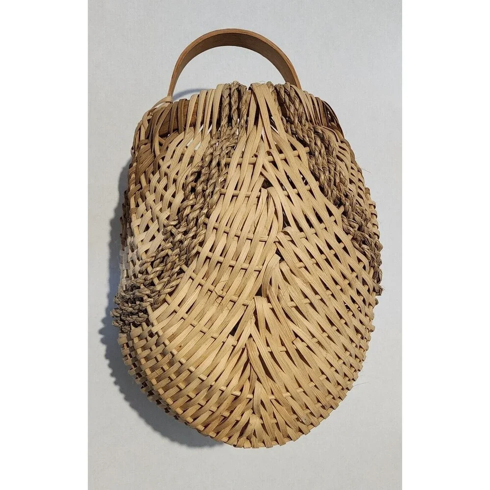 Beautiful Handmade Woven Hanging Basket 11.5